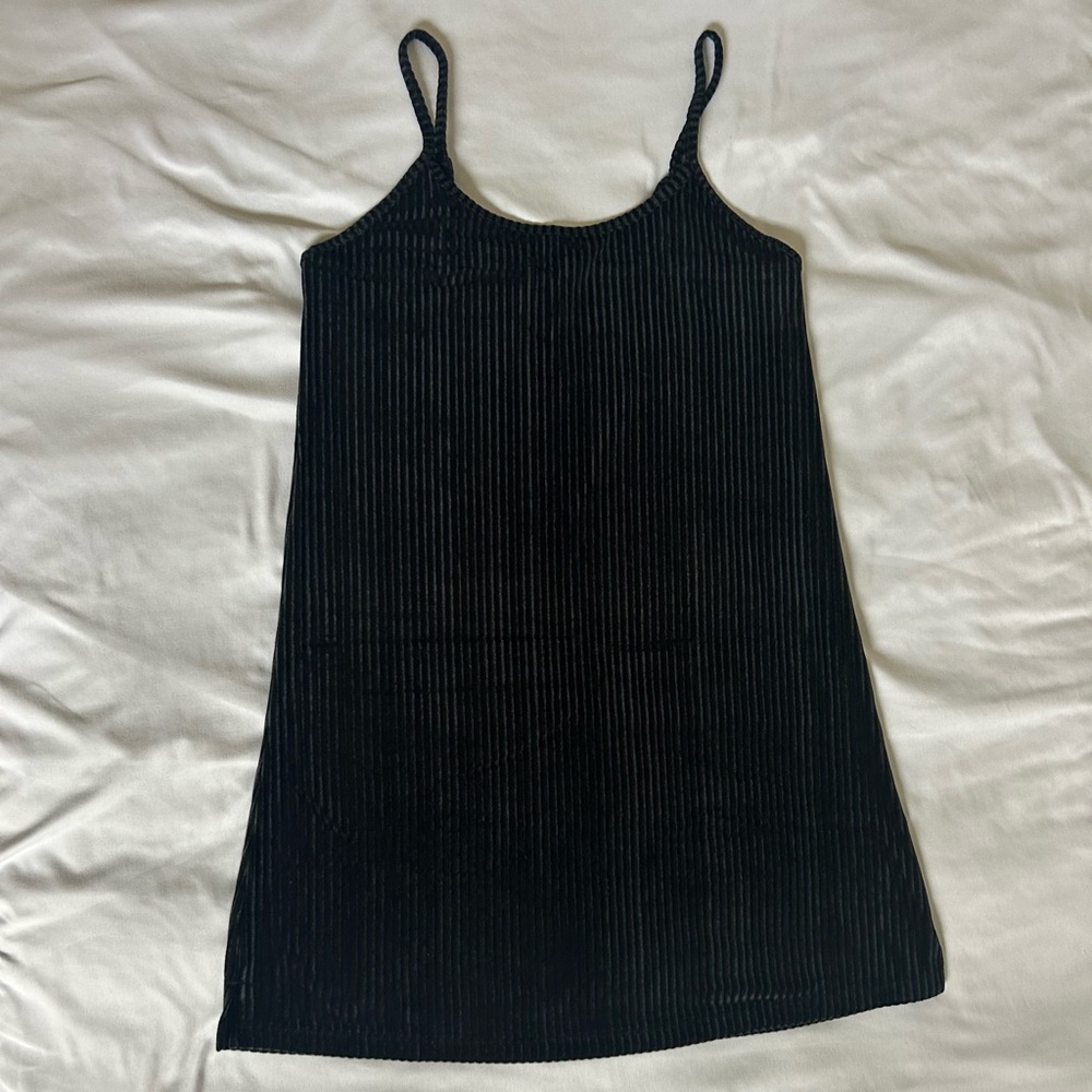 Colsie Black Ribbed Mini Dress